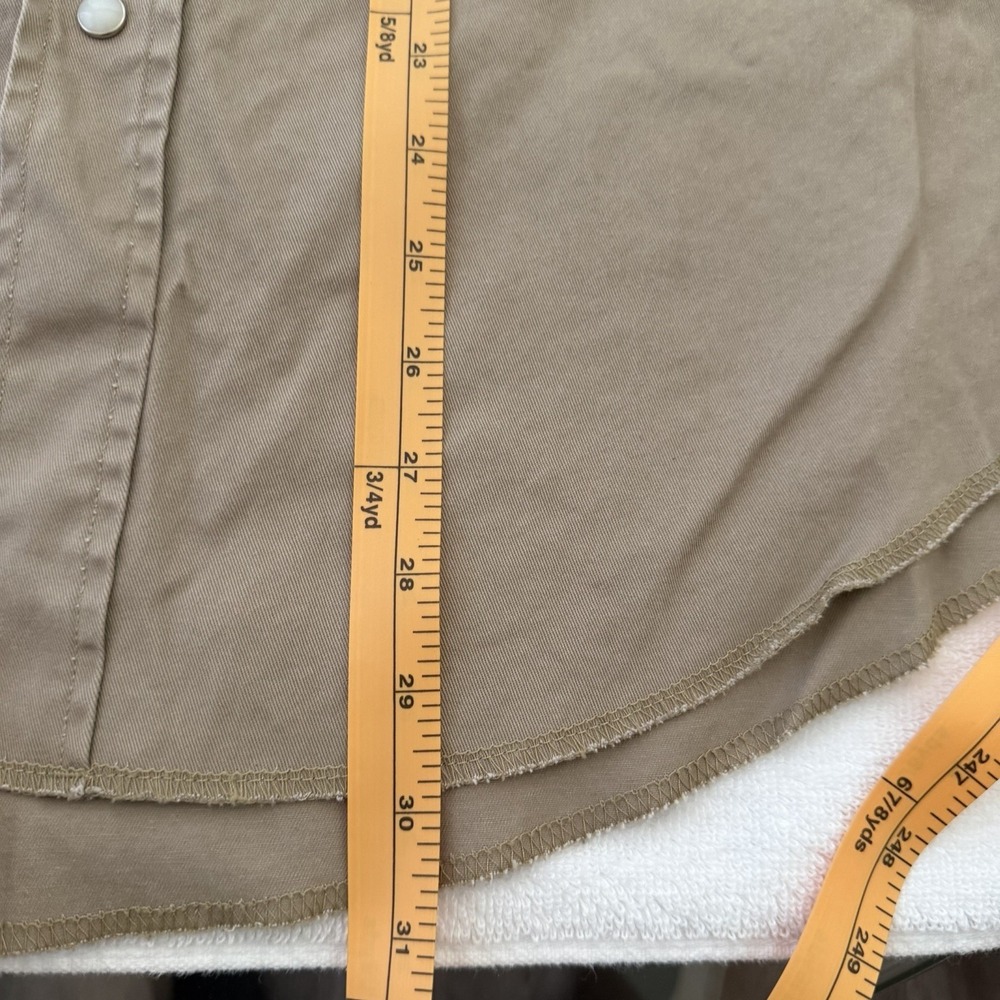 Wrangler Shirt Mens Medium Brushpopper Pearl Snap Vtg Western Work Rodeo Shacket - Picture 8 of 8